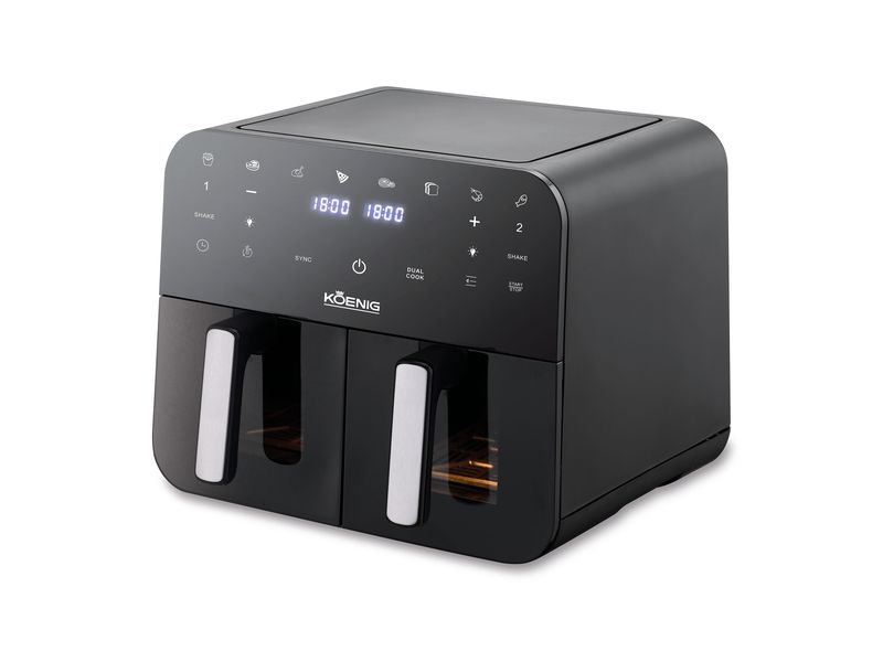 Koenig Heissluft-Fritteuse Quick & Pure 5, 4.5 l Doppel-Heissluftfritteuse