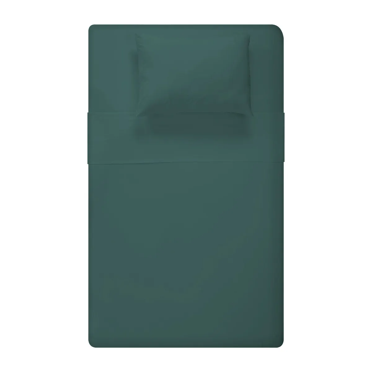 Origami Maison Ensemble Draps Flanelle Lit Double - Vert