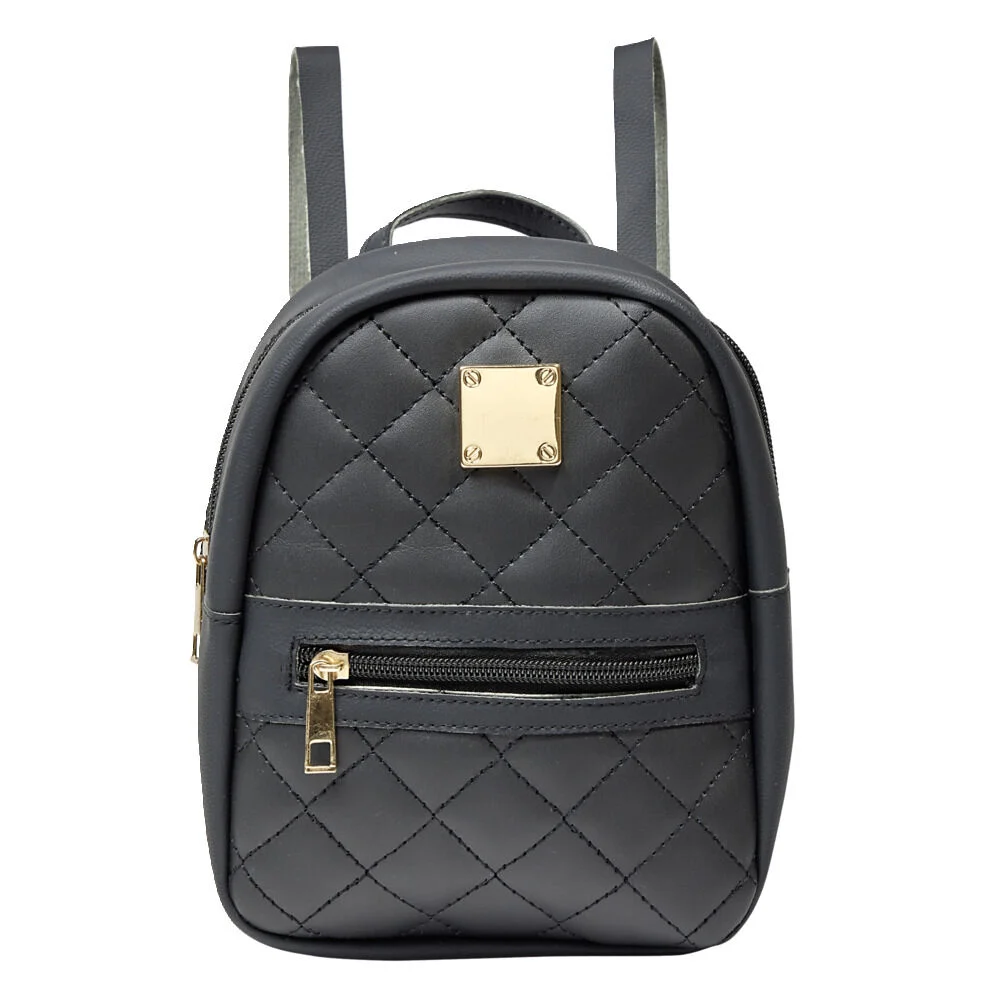 Mini sac à dos femme simili noir 17x8xH20cm