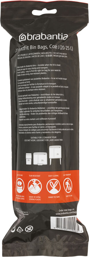 Brabantia Affaldspose J 20 - 25 Ltr 20 stk White