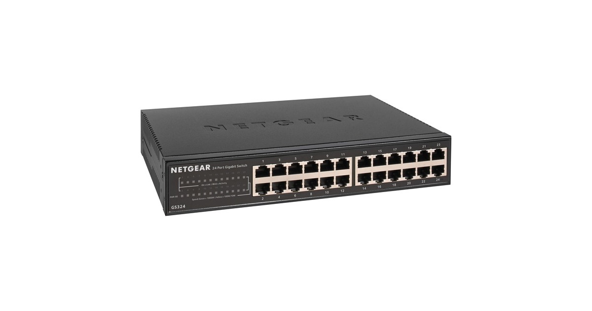 NetgearGS324 switch  (Zwart)