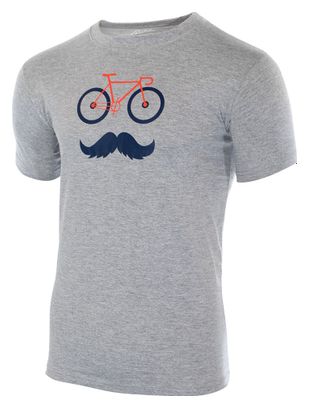 T-Shirt Manches Courtes Rubb'r Moustache Gris