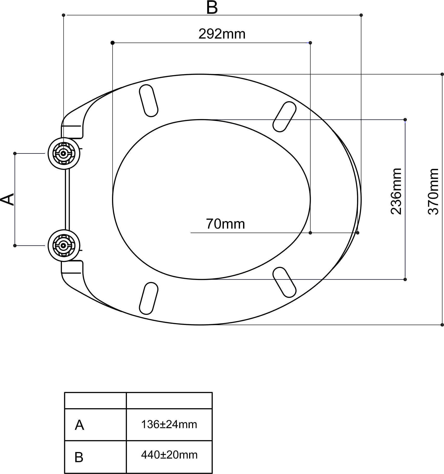 Mueller Saturnus toiletzitting deksel wit