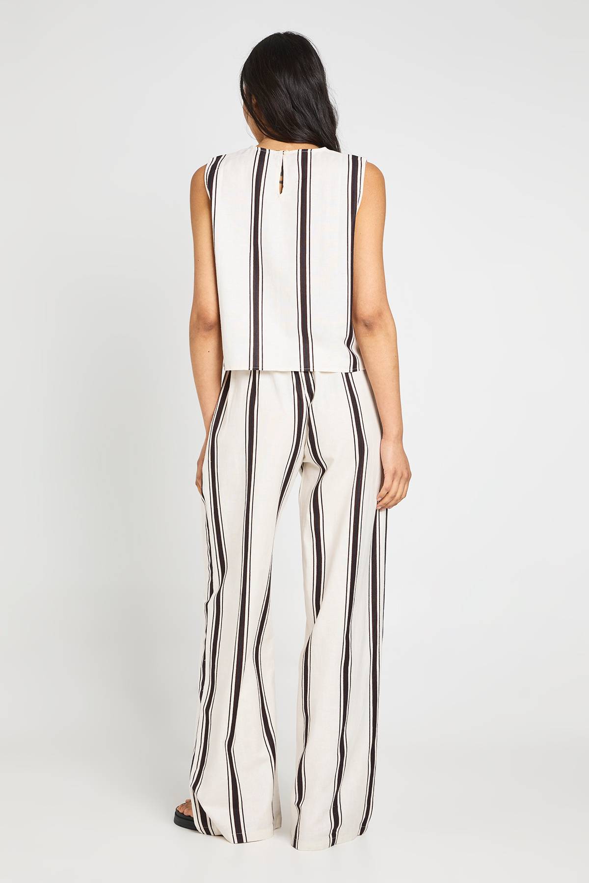 boohoo Ensemble Coordonné Tall Haut Boxy Et Pantalon Large À Rayures Effet Lin