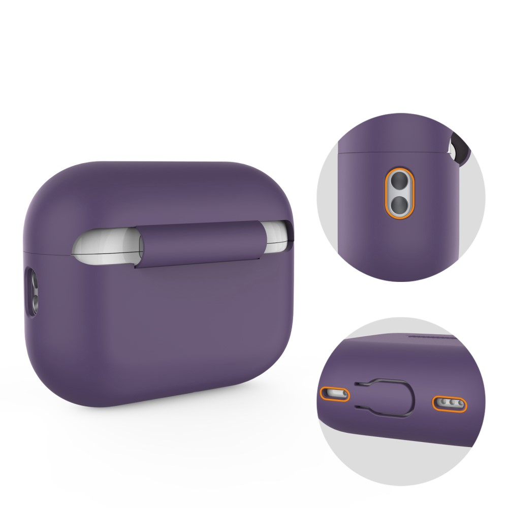AirPods Pro 2 / AirPods Pro Silikon Schutzhülle Abdeckung mit Handschlaufe - Violett