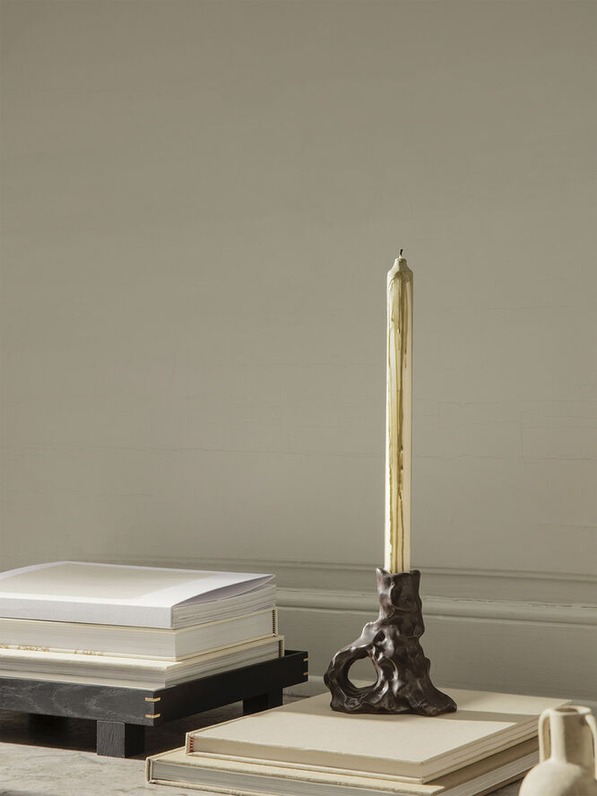 ferm LIVING Dito Candle Holder - Single - Dark Dark brown