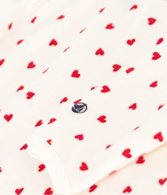 Pyjama bébé coeur en velours