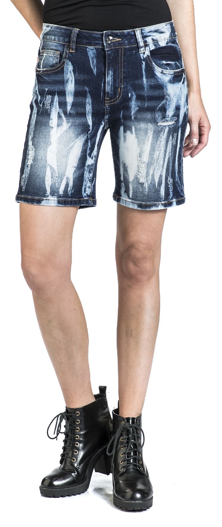 Short Délavé | Rock Rebel by EMP Short