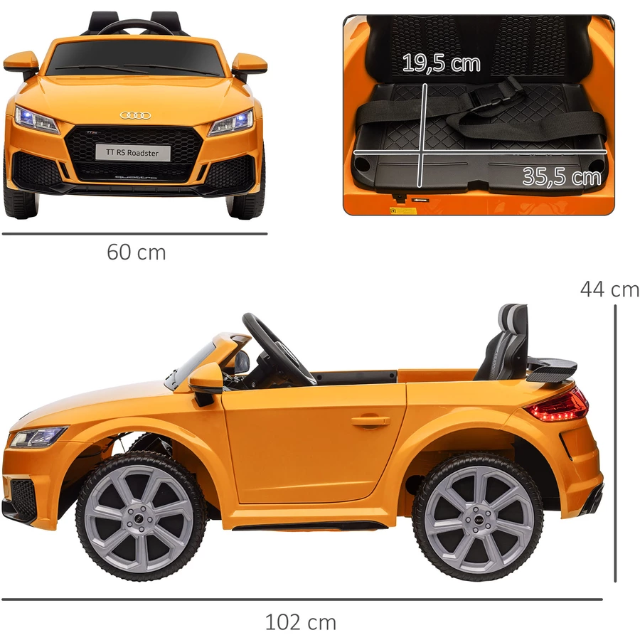 HOMCOM Kinder Elektroauto gelb