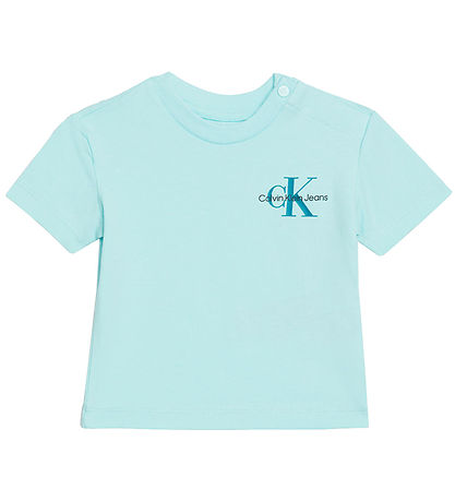 Calvin Klein S?t - T-shirt/ Shorts - Monogram Logo - Blåe Tint