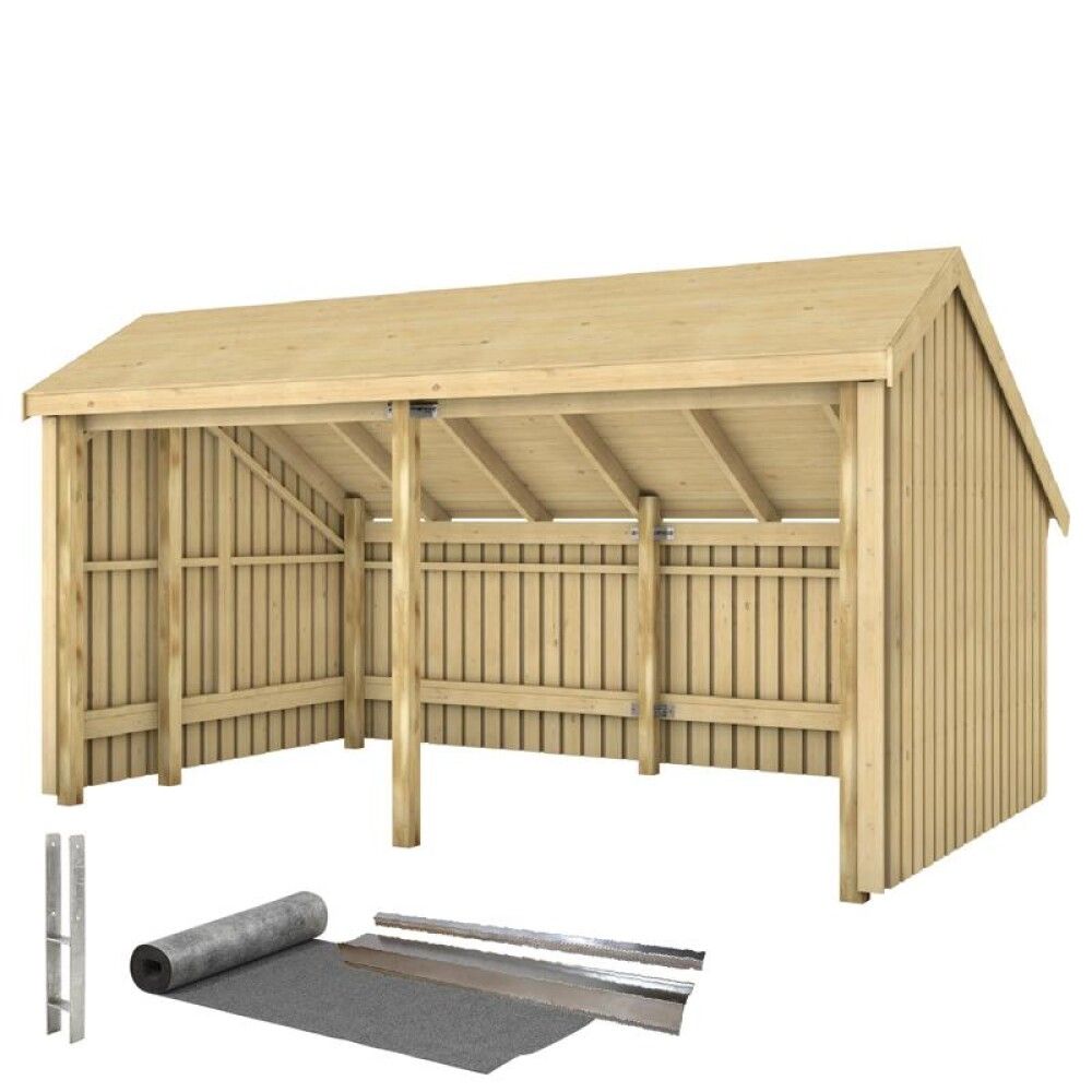 REDSKAPSBOD PLUS MULTI 2 INKL TAKPAPP/STOLPEFOT UBEHANDLET 10,5M²E