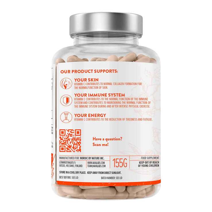 Aavalabs Vitamin C Acerola Camu-Camu Hagebutte Kps, 180 St