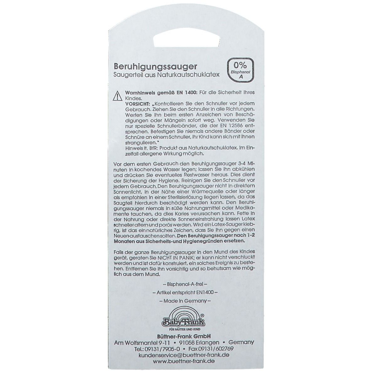 Baby-Frank® Sauger in Kirschform klein gr.Scheibe dunkelblau