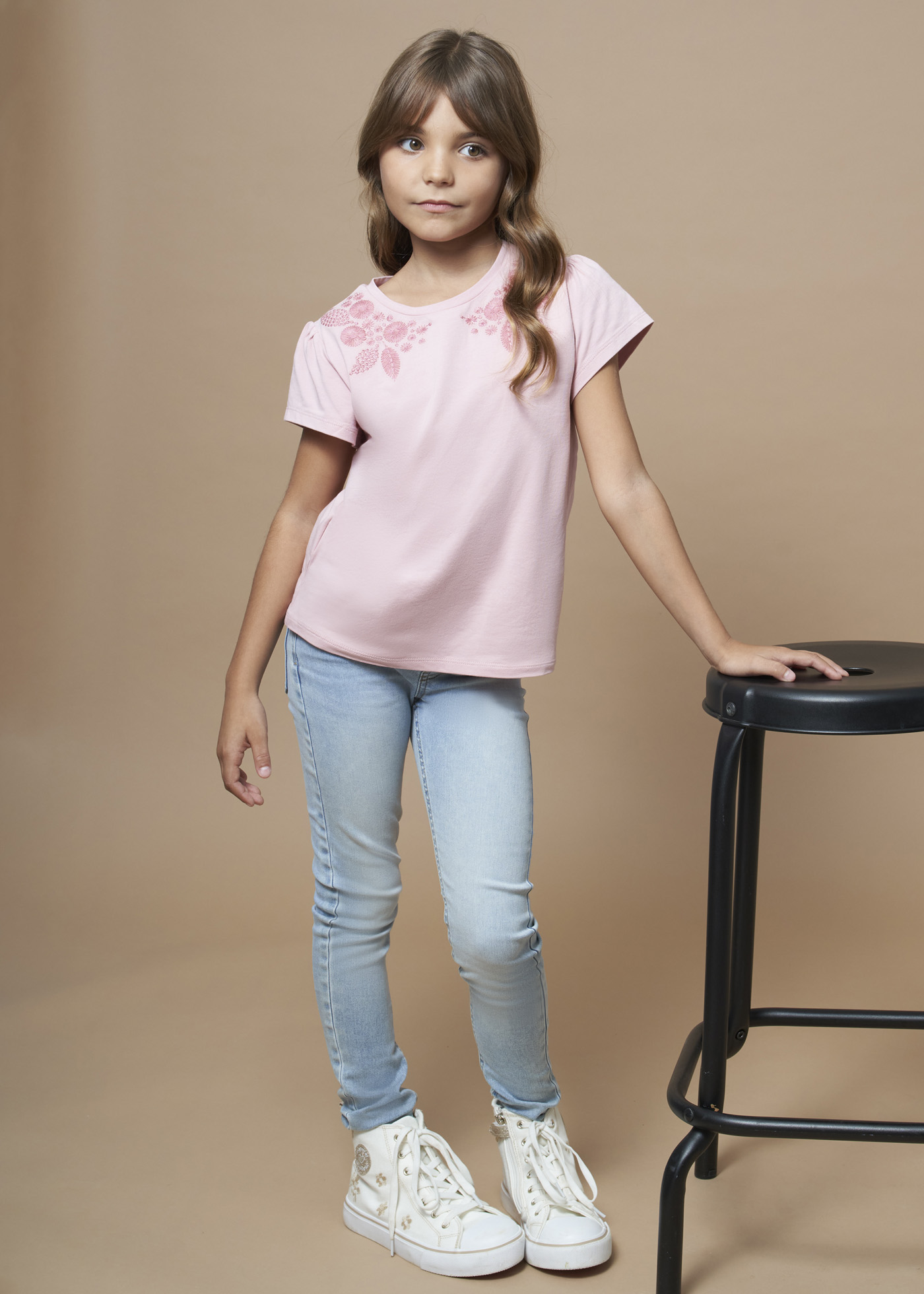 Calça jegging feminina com lavagem ecológica