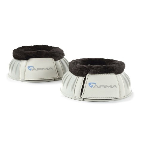 Conjunto de 2 sinos fechados ARMA cinza para cavalos