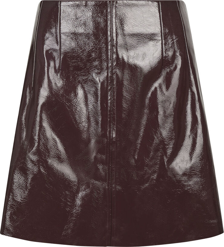 Neo Noir Hemie Patent Skirt Burgundy