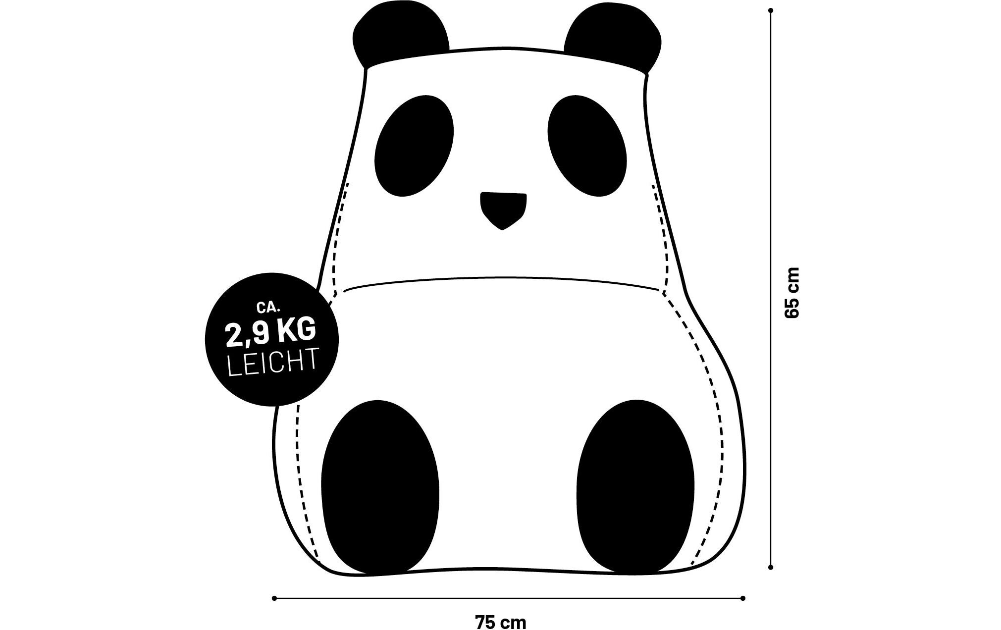 Sitzsack Panda 180 L, 75 x 65 cmKindersitzsack