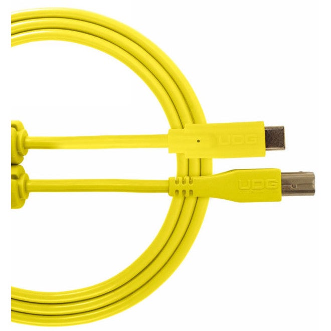 UDG U96001YL USB 2.0 USB-C - USB-B 1.5 meter geel