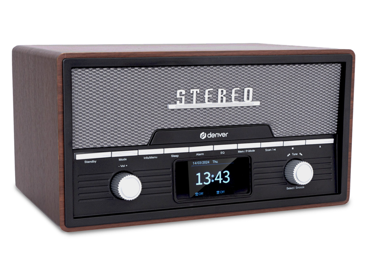 Denver MDA525DW DAB Radio - Darkwood