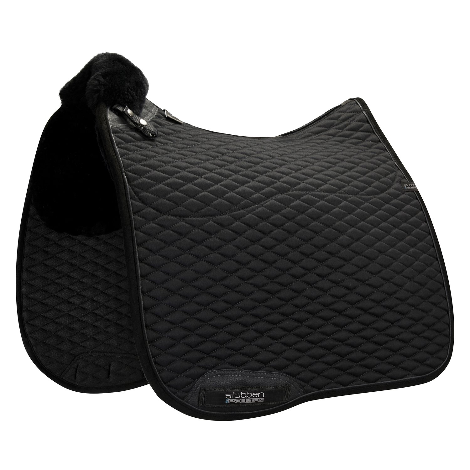 Stübben Lammfell-Schabracke Streamline  - schwarz - Warmblut/Dressur