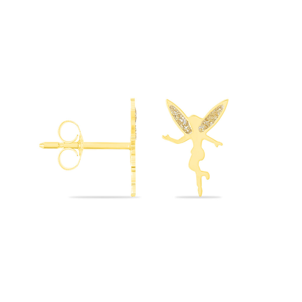 Boucles D'oreilles Puces Feelia Or Jaune