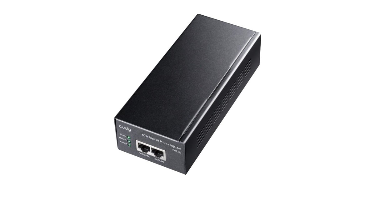 Cudy30W Gigabit PoE+/PoE Injector poe-injector  (Zwart, POE200)