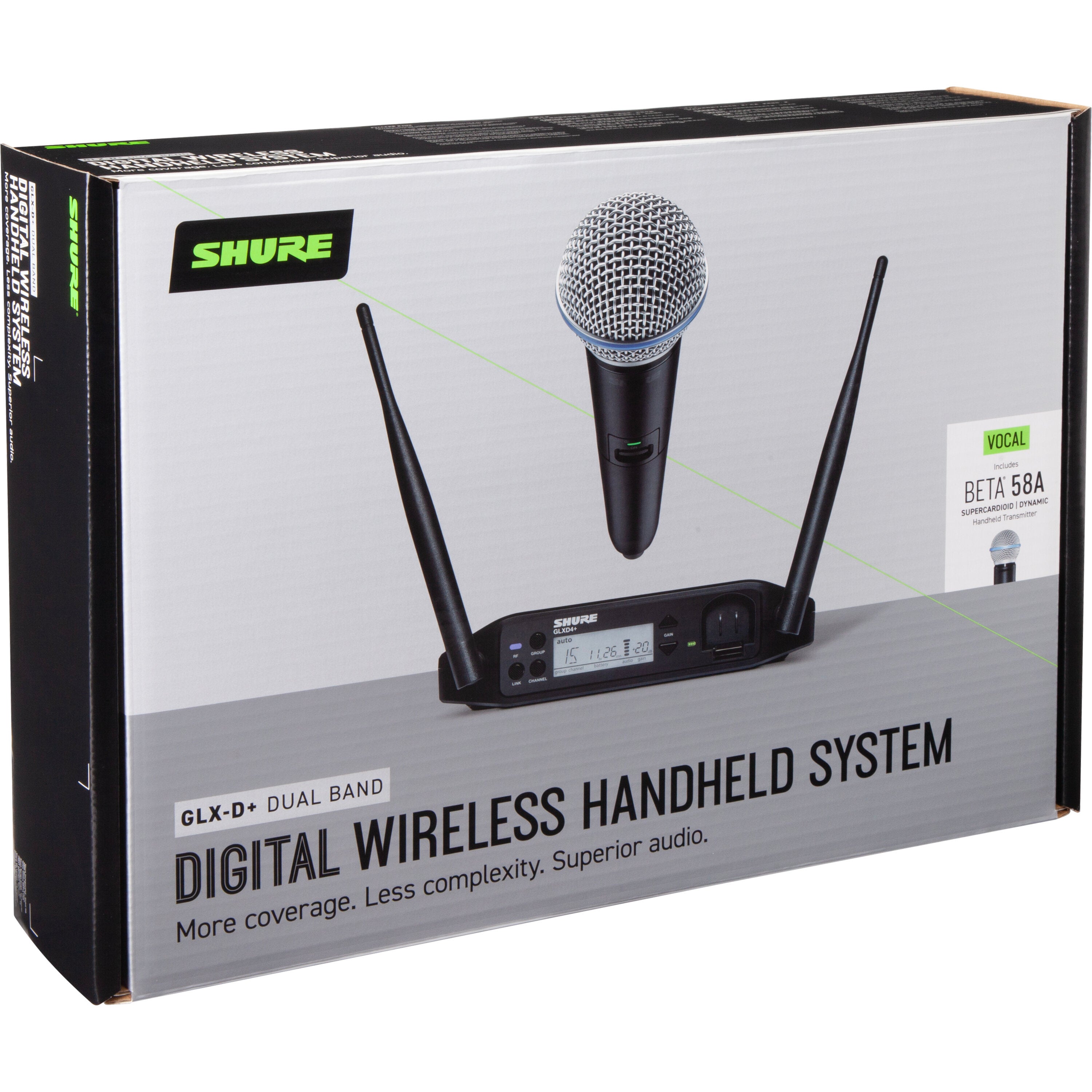 Shure GLXD24+/B58 draadloze handheld microfoon