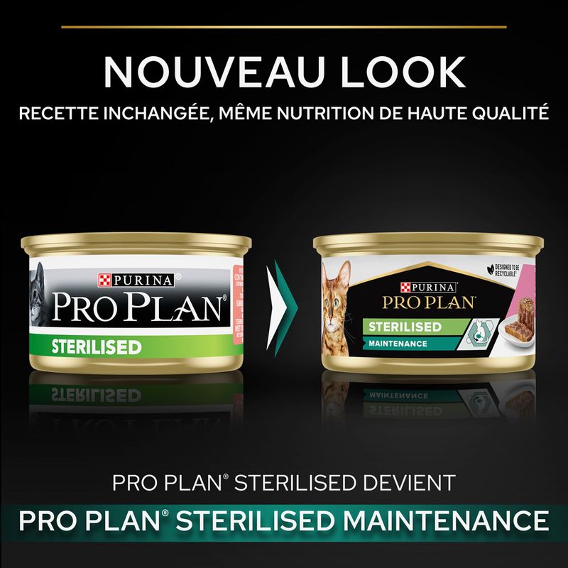 PURINA PRO PLAN Sterilised Maintenance, thon, saumon