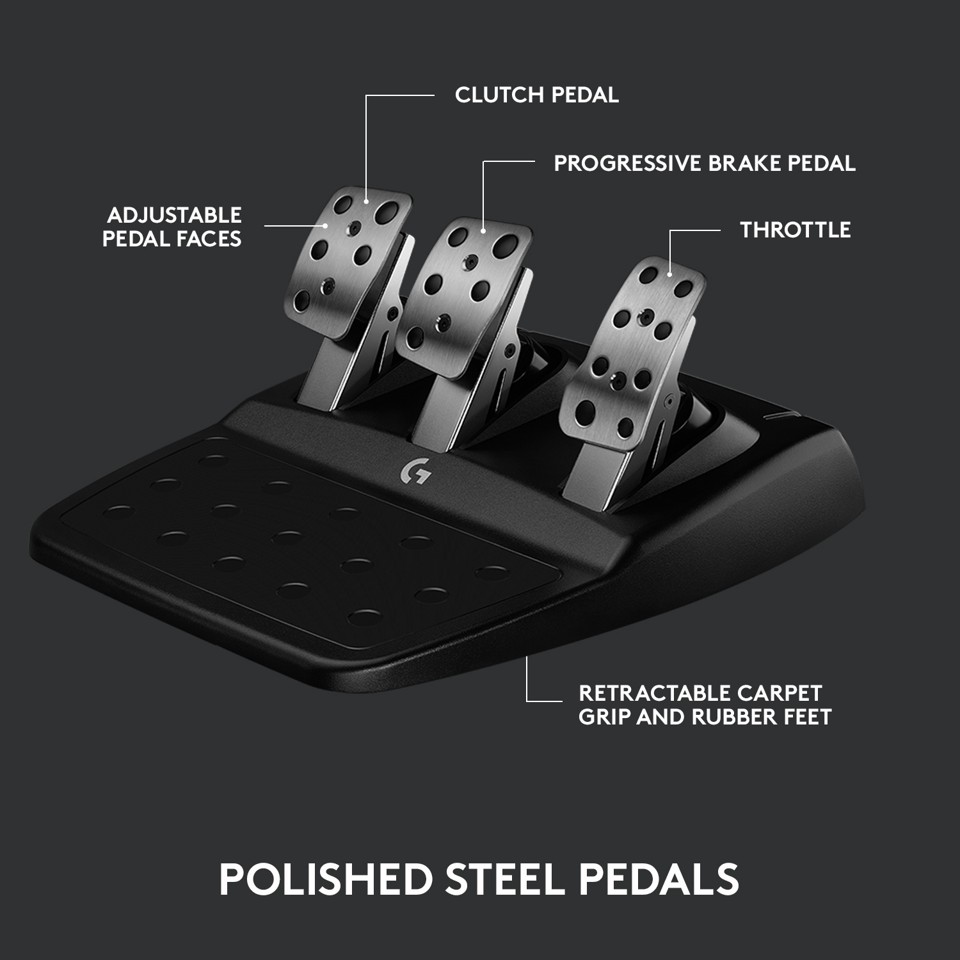 Logitech - G923 Driving Force Racing til PS5, PS4 og PC