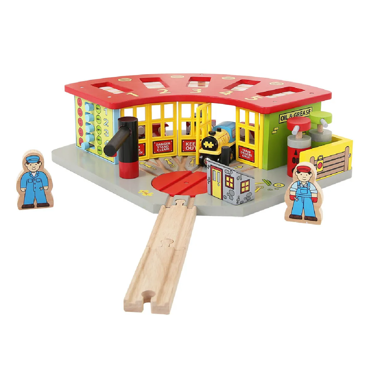 Bigjigs Rail Hangar à Moteur à 5 Voies