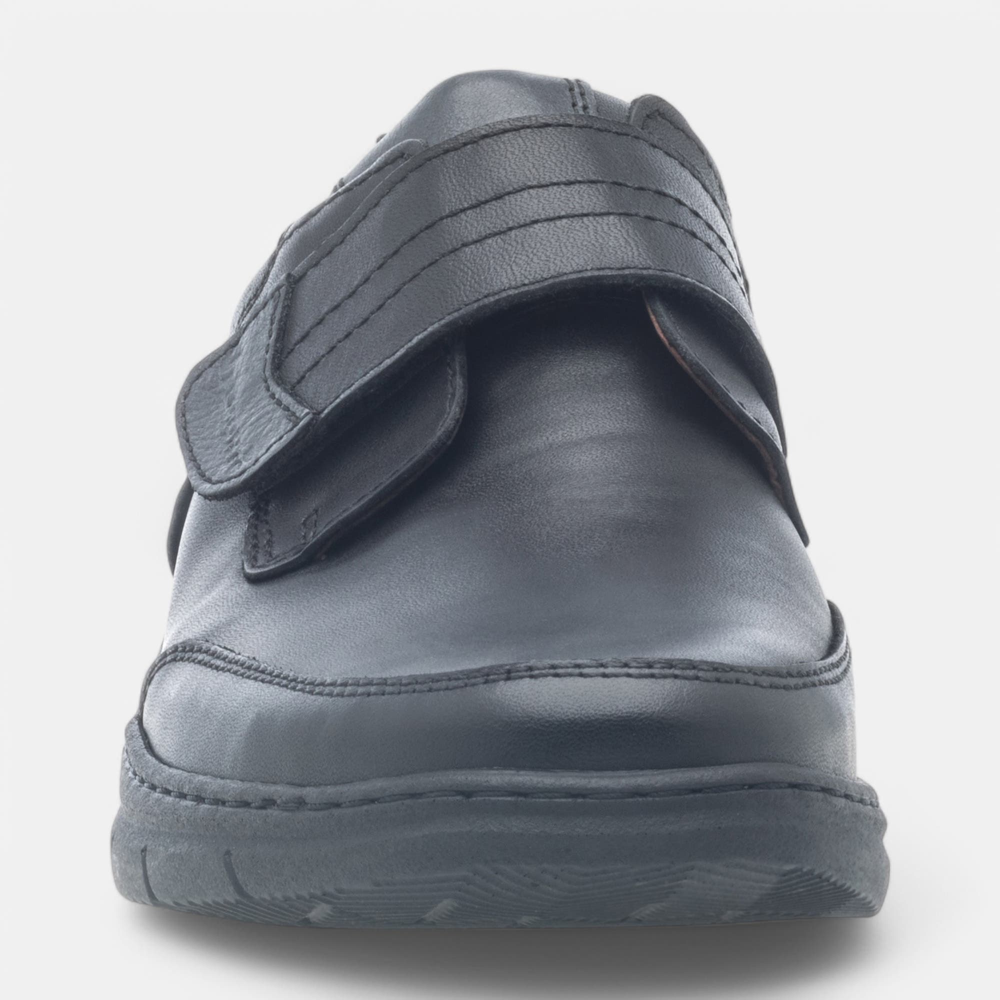 Mocassins pieds sensibles Homme en cuir noir