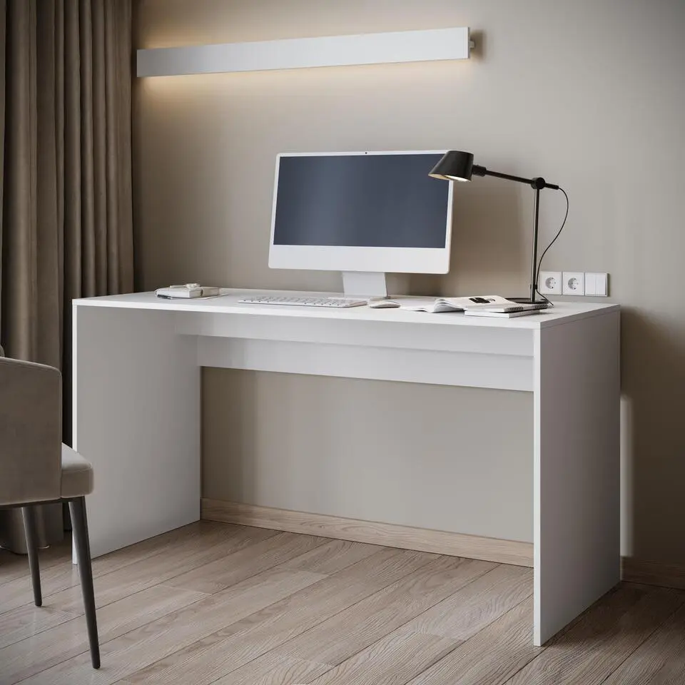 Meubella - Bureau Nyon - Wit - 140 cm