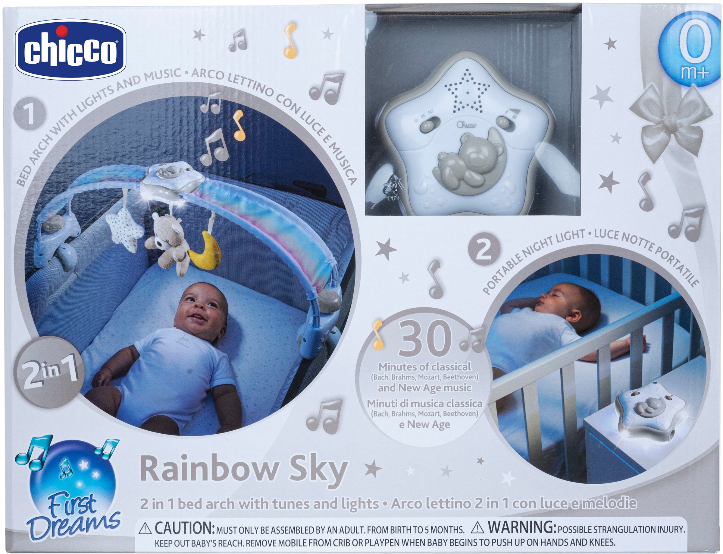 Chicco Spielbogen »Regenbogen-Spielbogen für Kinderbett 2 In 1« mit Licht und Melodien, Neutral