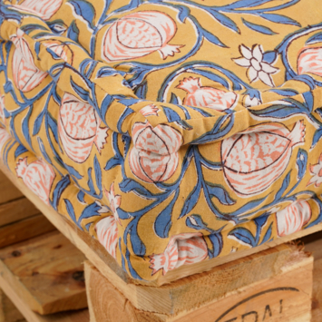 Palletkussens Oker Bloemenprint 120x80 cm