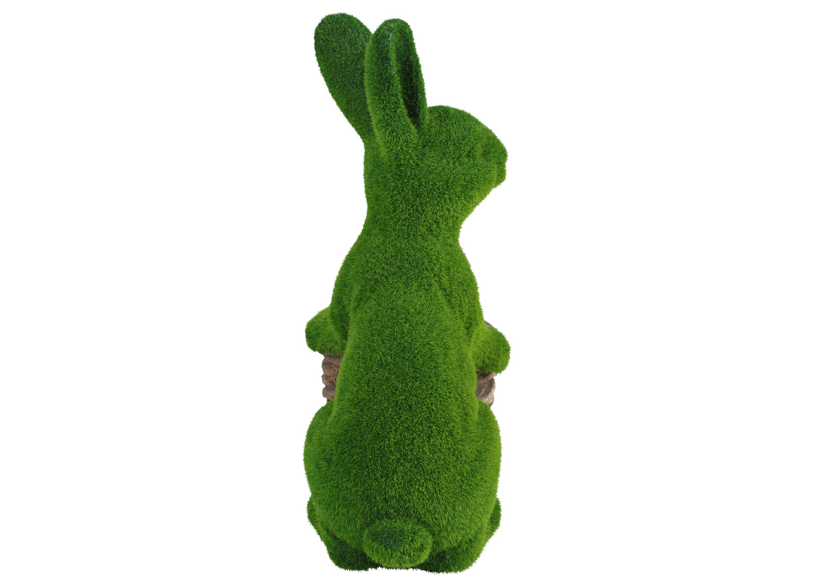 Osterhase in Gras-Optik mit Pflanzgefäß vorne