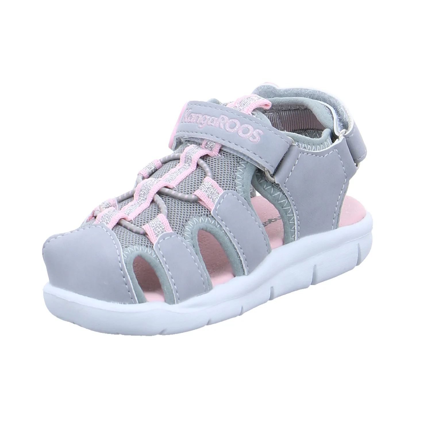 KANGAROOS Baby-Sommer-Bottine Silber Synthetik  Halboffene Sandale