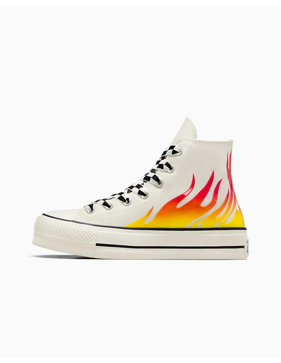 converse Sneakers Montantes Femme Ctas Lift Hi Toile Blanc Cassé