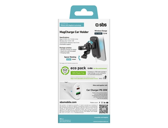 SBS - Support smartphone voiture pivotant magsafe