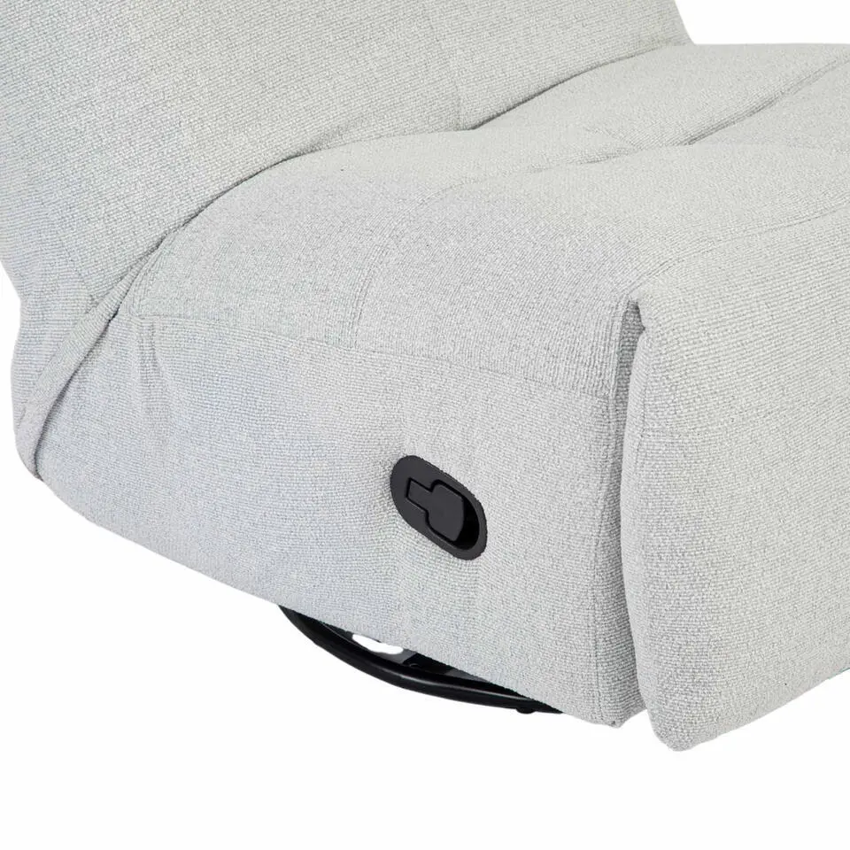Fauteuil Lichtgrijs - Draaibaar & Relaxfunctie - Lazy
