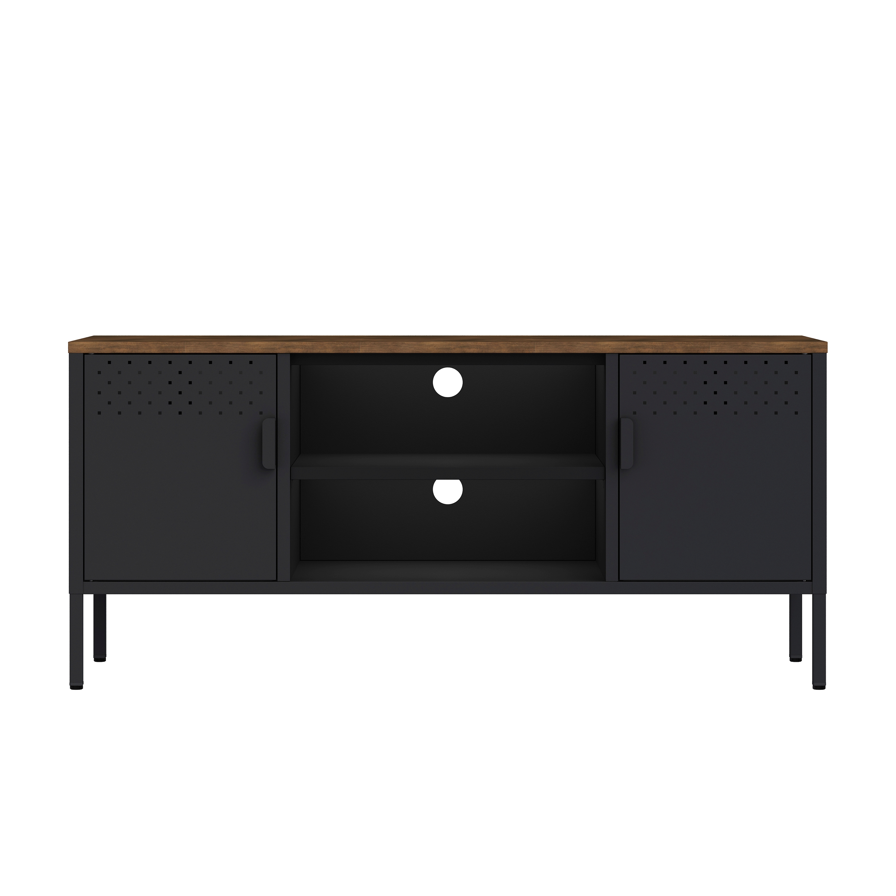 TV Möbel Metall AMET 120 x 55 cm schwarz/braun