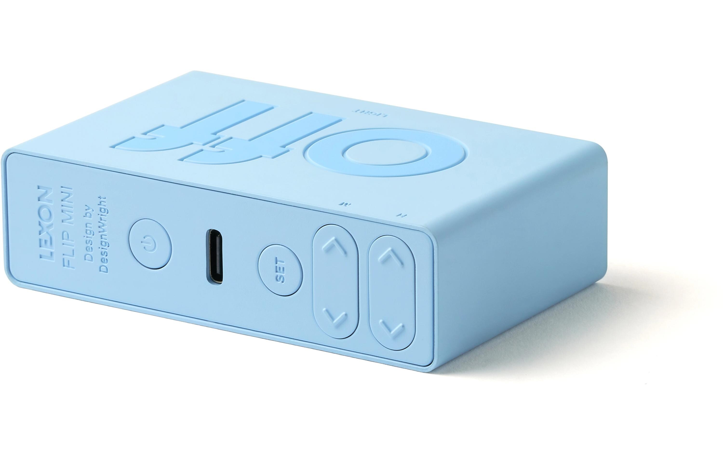 Digitalwecker Flip Mini HellblauMini LCD-Wecker mit Umkehrfunktion (On/Off)