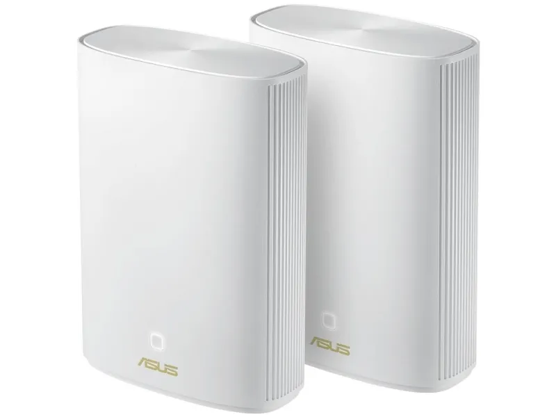 ASUS ZenWiFi AX Hybrid (XP4) - Wi-Fi-system - (2 routere) - op til 5500 sq.ft - mesh 1GbE, HomePlug AV (HPAV) 2.0 - Wi-Fi 6 - Dual Band