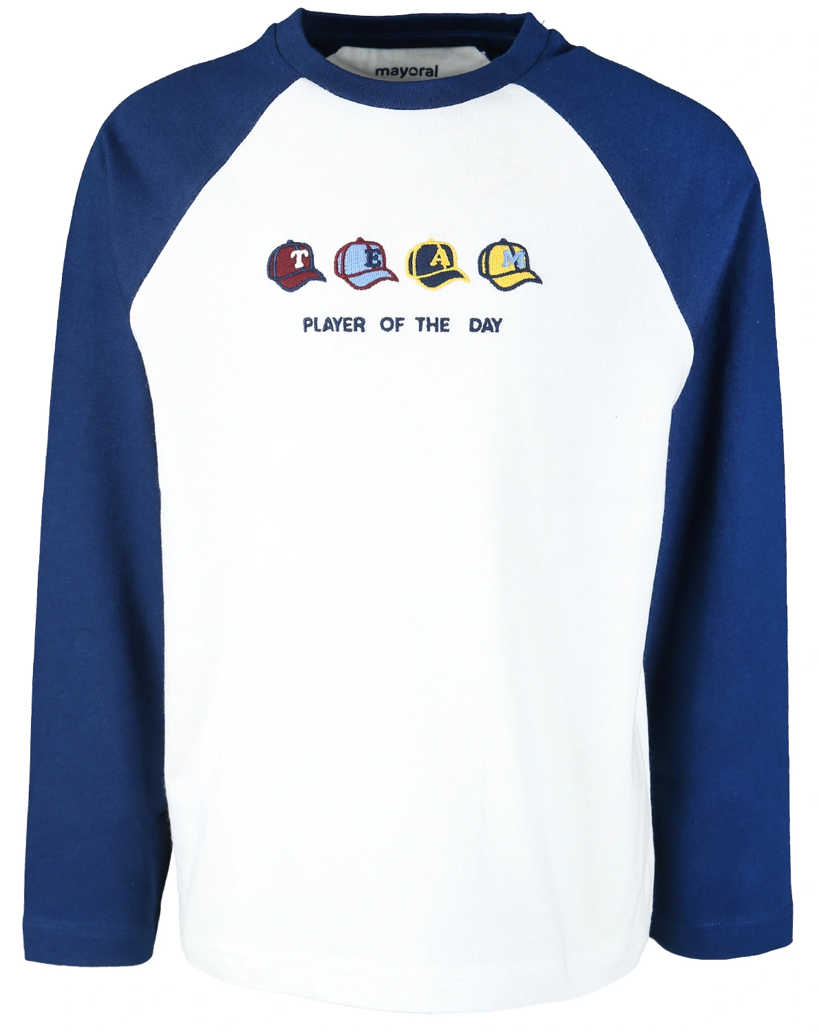 Langarm-Shirt RAGLAN in weiß/tinte