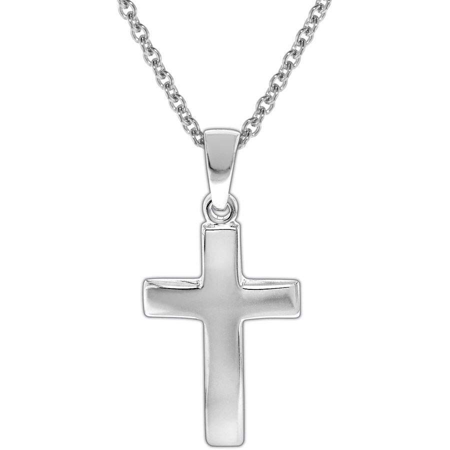 trendor Kinder Halskette mit Kreuz 925 Silber silver