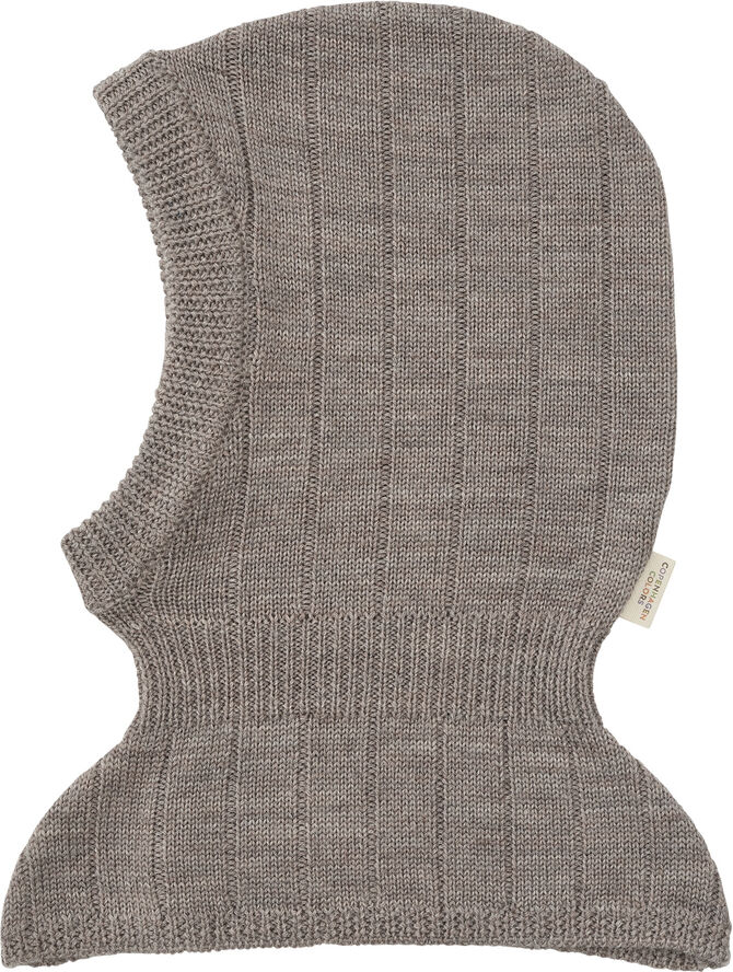 Copenhagen Colors RIB KNITTED BALACLAVA IN MERINO WOO Natural melange