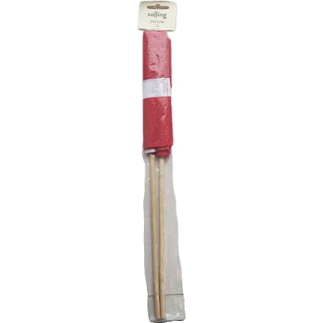 Salling stofflag på pind H: 45 cm 2-pak - Dannebrog