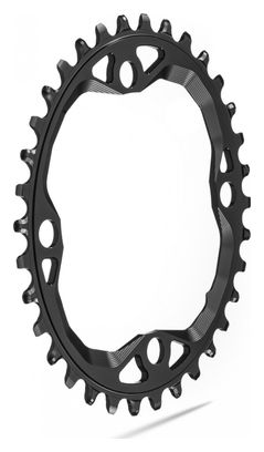 Plateau Ovale Narrow Wide AbsoluteBlack 104BCD pour Transmissions Shimano 12V Noir
