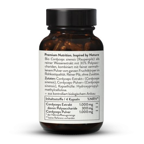 Sunday Natural Products  Bio Cordyceps Extrakt + Pulver Kapseln