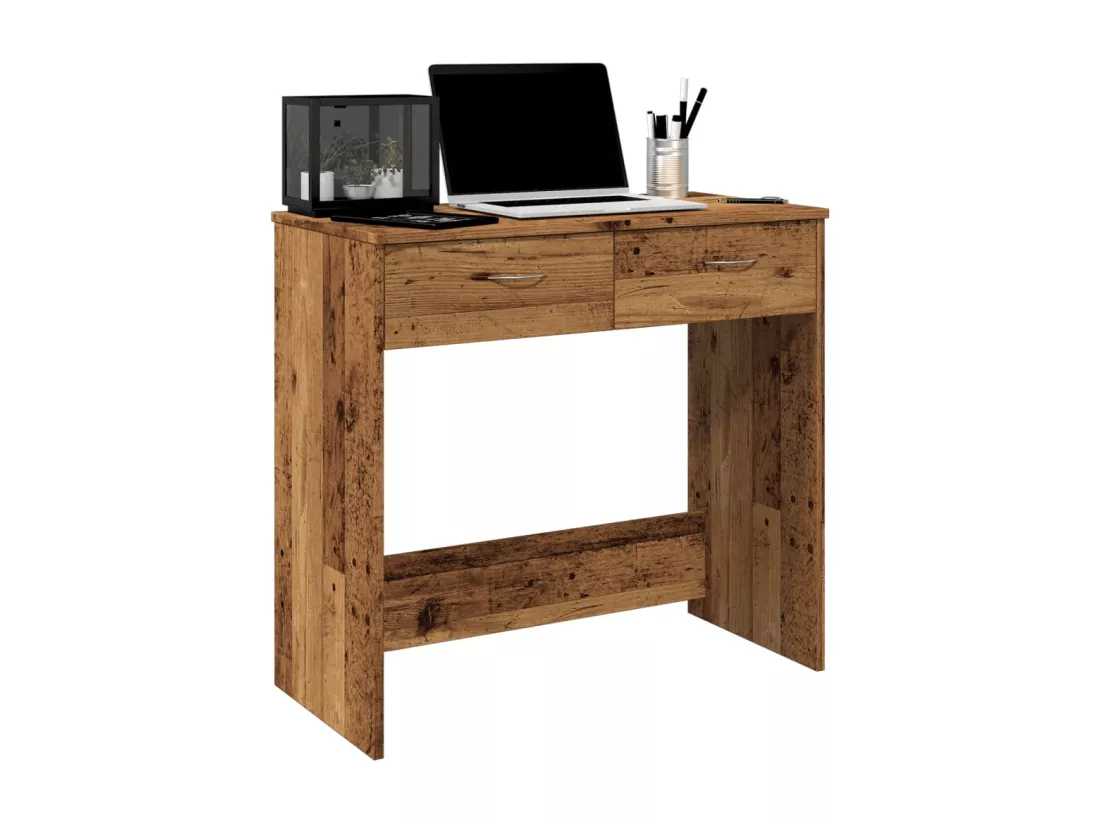 Bureau style vieux bois 80x40x75 cm bois d'ingénierie