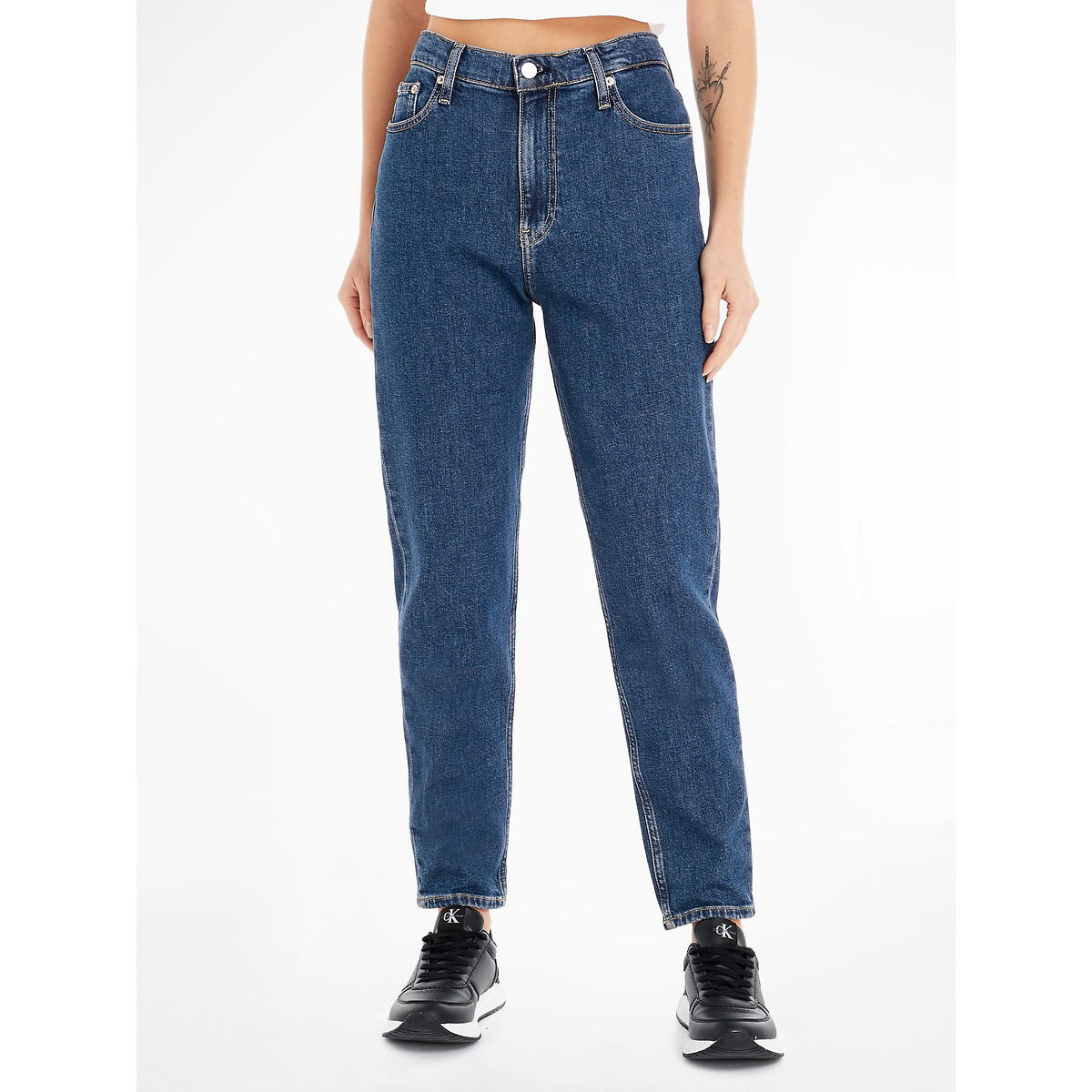 CALVIN KLEIN JEANS<br>Calça jeans mom de cintura alta